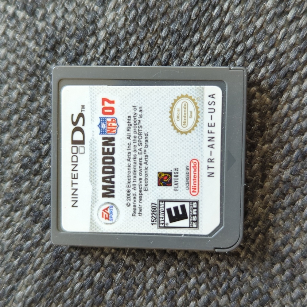 Nintendo DS game. Madden 07.